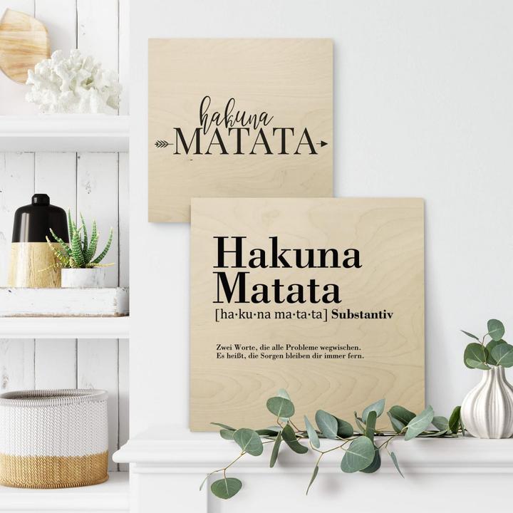 Produktbild Trenddeko Hakuna Matata (30 x 30 cm)