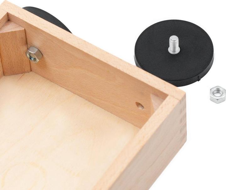 Actual product image Supermagnete Magnet system round rubber-coated with threaded stud (1x)