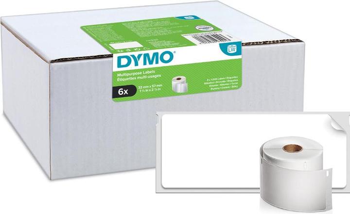 Produktbild Dymo Vielzweck-Etiketten 32 x 57 mm 6x 1000 St. (3.20 cm)