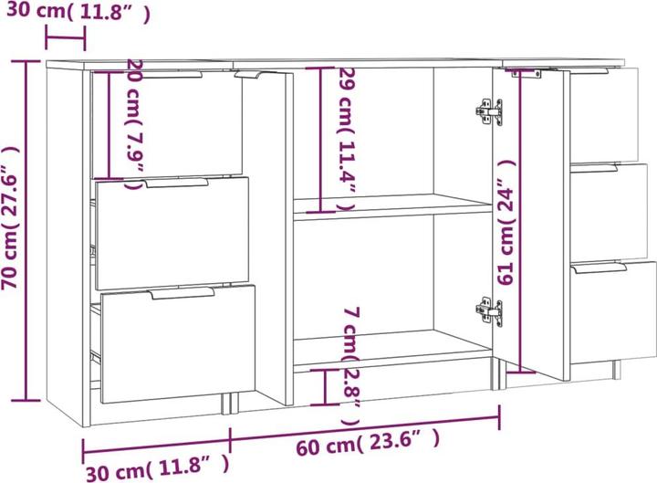 Produktbild vidaXL Crew (30 x 30 x 70 cm)