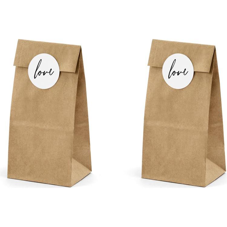 Thumbnail - Partydeco Treat bags, kraft (1 pkt / 6 pc.), Lebensmittelverpackung, Braun
