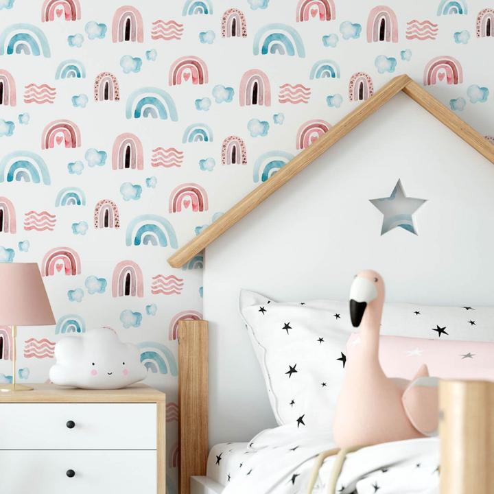 Actual product image Trenddeko Rainbow with clouds (0.48 x 5.28 m)