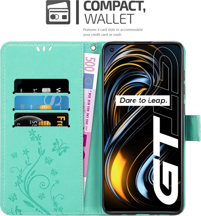 Immagine prodotto Cadorabo Custodia a libro floreale per Realme GT / GT Neo 2T / Q3 PRO (Realme GT Neo 2T, Realme Q3 Pro 5G)