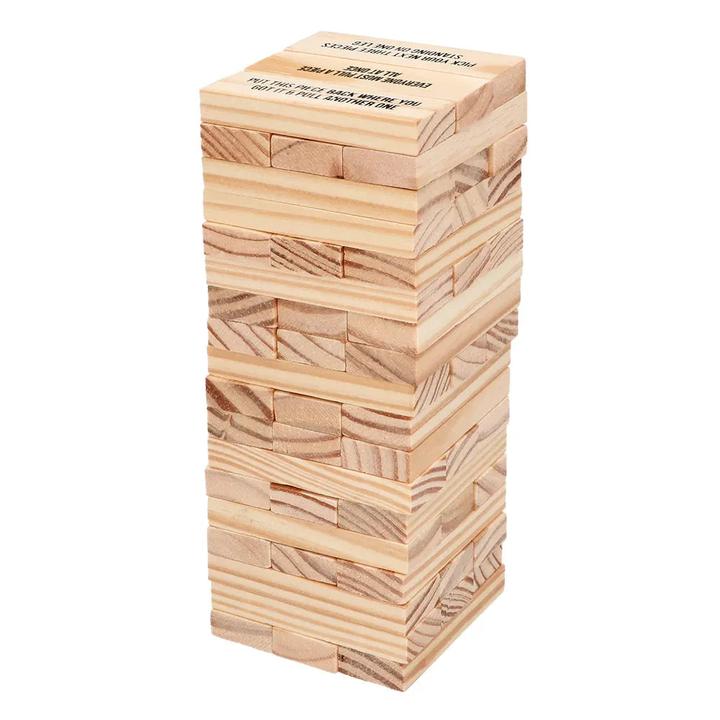 Image du produit Boland Trinkspiel Drinking Tower 4 Glas-Schnapsgläser, 54 Holzklötze