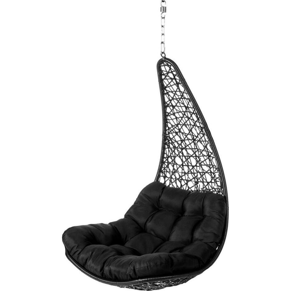 BigBuy, Hängematte, Hängender Gartenstuhl Dido Schwarz Rattan 82 x 84 x 132 cm