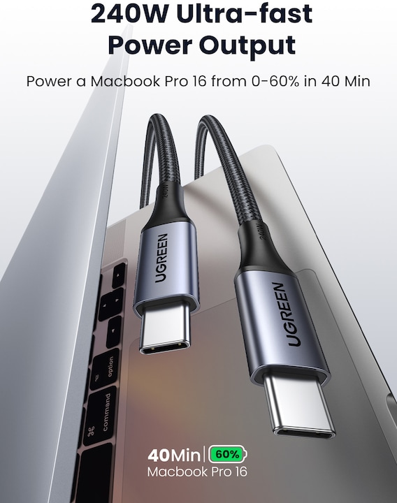 Produktbild Ugreen USB C — USB C (2 m, USB 2.0)