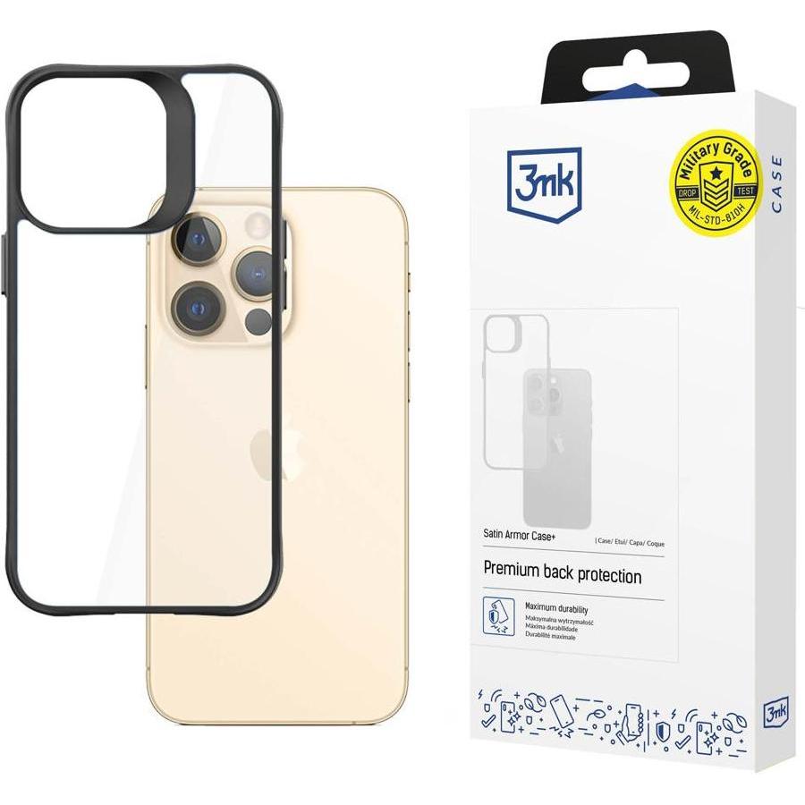 Thumbnail - 3MK SatinArmor + Case for iPhone 13 Pro Max Military Class (Apple iPhone 13 Pro Max), Smartphone Hülle, Schwarz