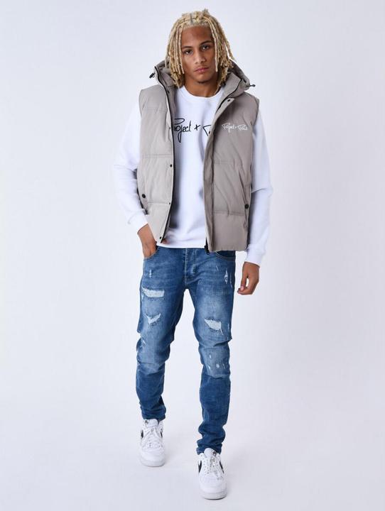 Project X Paris ärmelloe daunenjacke mit kapuze project x pari (S)
