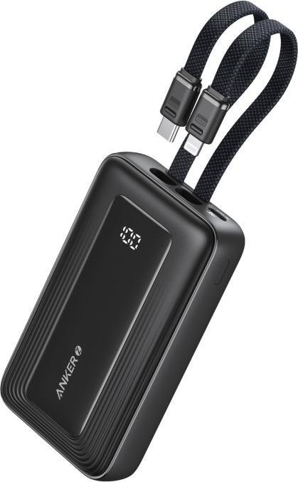 Anker - Banca di energia (10K, 30W, cavo USB-C Lightning integrato) B2C - UN Nero (10000 mAh, 30 W, 30 Wh)
