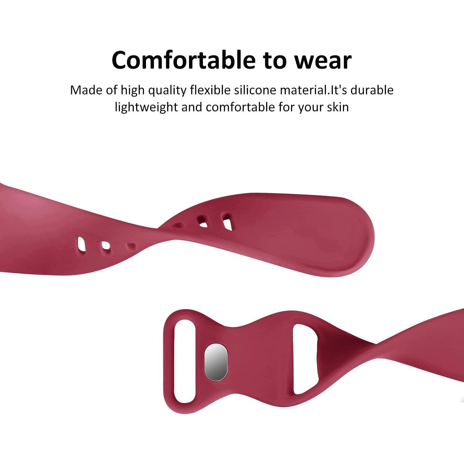 Thumbnail - Strap-it Armband (Silikon, Apple Watch), Uhrenarmband, Rot