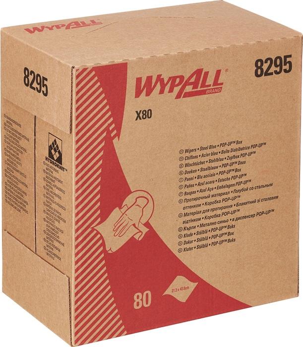 Kimberly-Clark Wiping cloth Kimberly Clark WYPALL X80 Wipe box steel blue 2-ply, I fold, HYDROKNIT, 5 boxes x 80 T (1 pcs.)