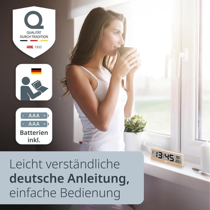 Produktbild ADE Funkuhr DCF mit XXL-Ziffern