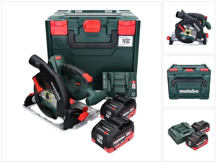 Produktbild Metabo KS 18 LTX 57 Akku Handkreissäge 18 V 165 x 20 mm ( 601857840 ) + 2x 10,0 Ah Akku + Ladegerät