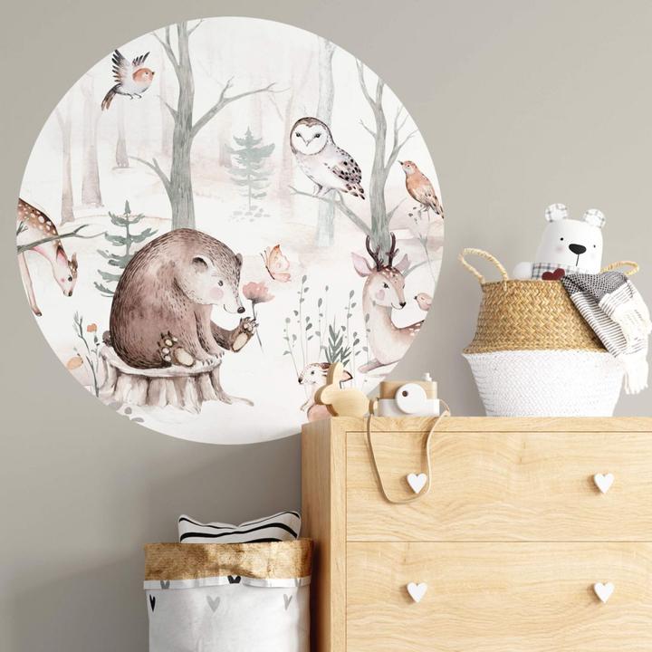 Produktbild Trenddeko Tierfreunde im Wald - Rund (30 x 30 cm)