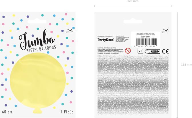 Produktbild Partydeco Ballon 60cm Gelb (1 x)