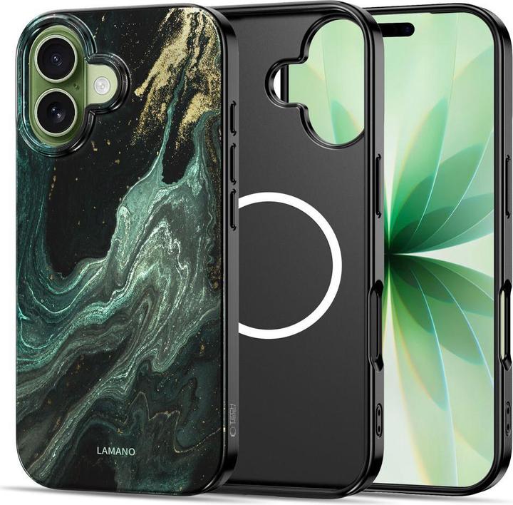 Actual product image Tech-Protect Lamano Magsafe Iphone 17 Aura-Grün (Apple iPhone 17)