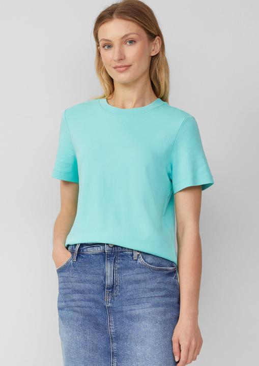 Produktbild S.Oliver T-Shirt Verkürztes T-Shirt aus Interlockjersey (46)
