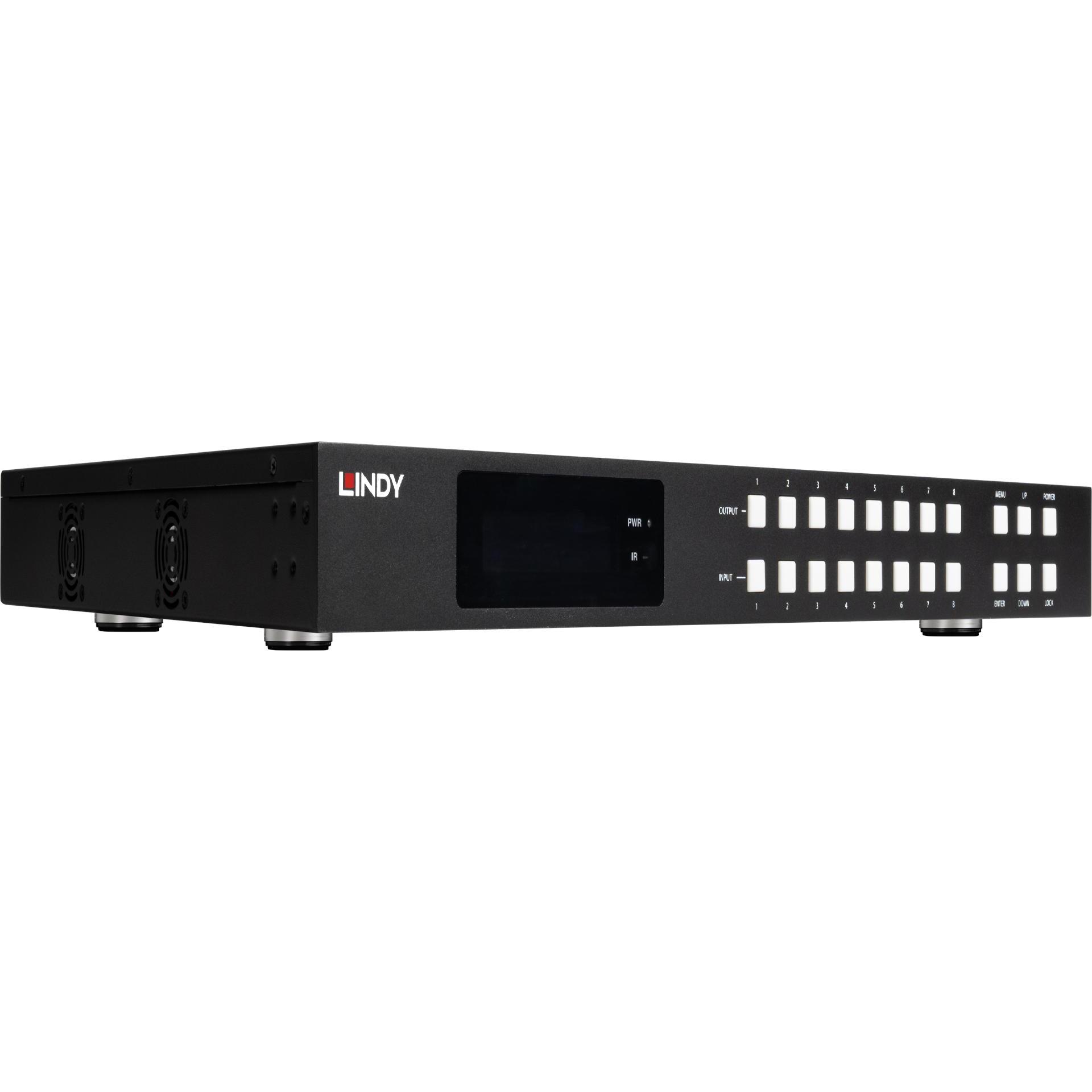 Lindy 8x8 HDMI 4K60 Seamless Multi-View Matrix mit Video Wall Scaling, Switch box