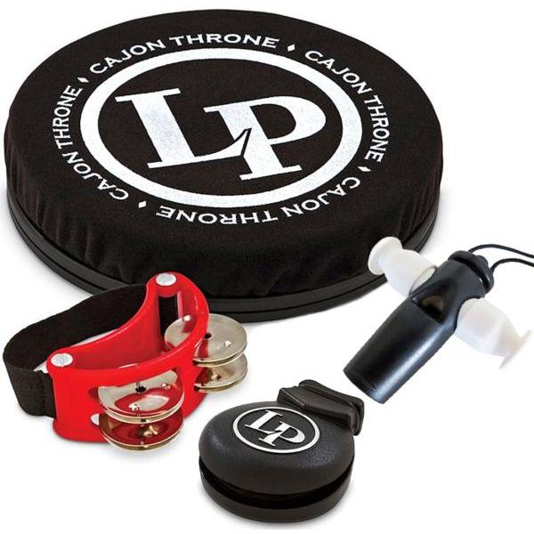 Latin Percussion LP LPCP1 Cajon Zubehör-Set mit KD SW-1 Sambapfeife (Perkussion), Perkussion, Schwarz