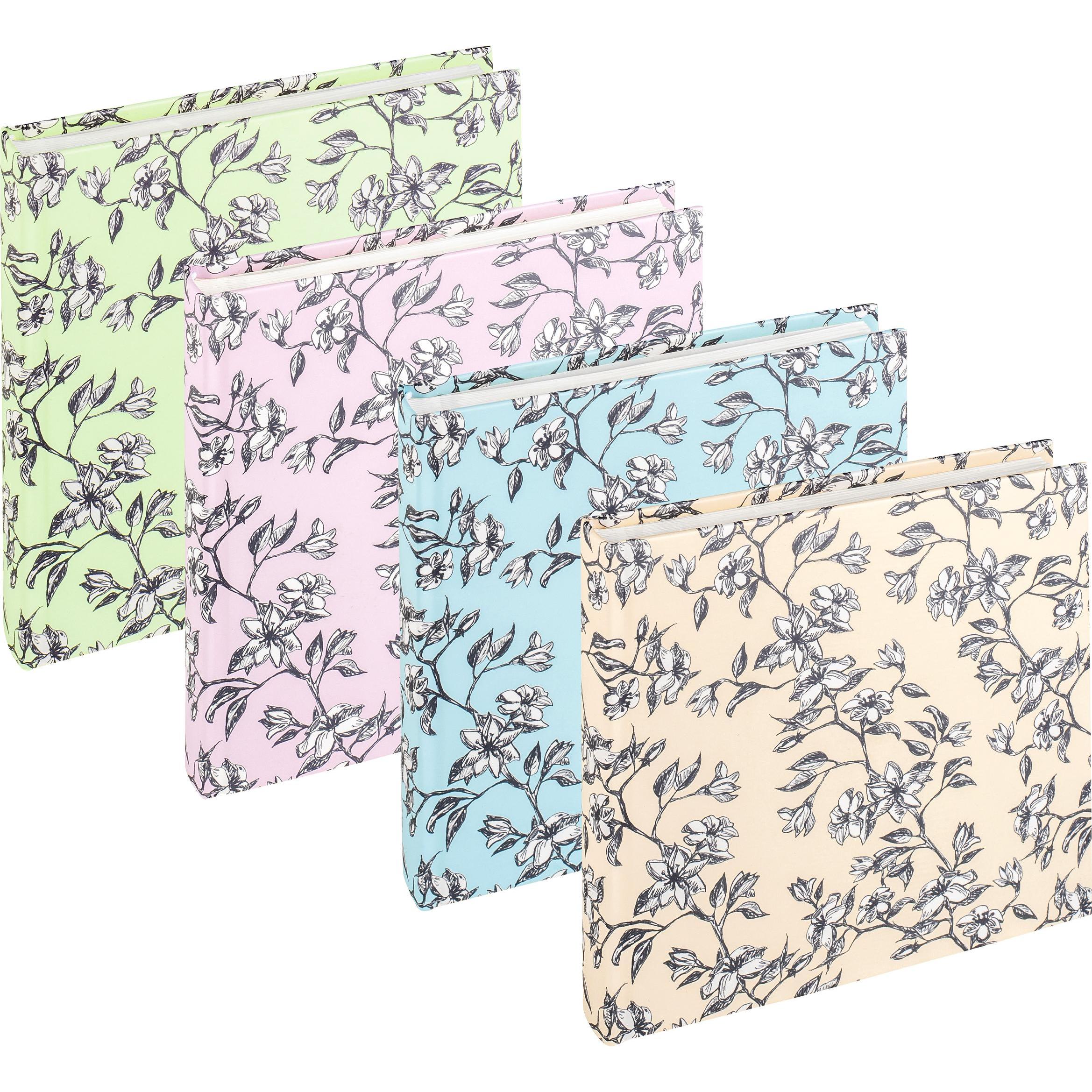 Walther Design, Fotoalbum, Bloomy farbl.sort. 18x18 30 weisse Seiten Buchalbum FA228 (18 x 18 cm)
