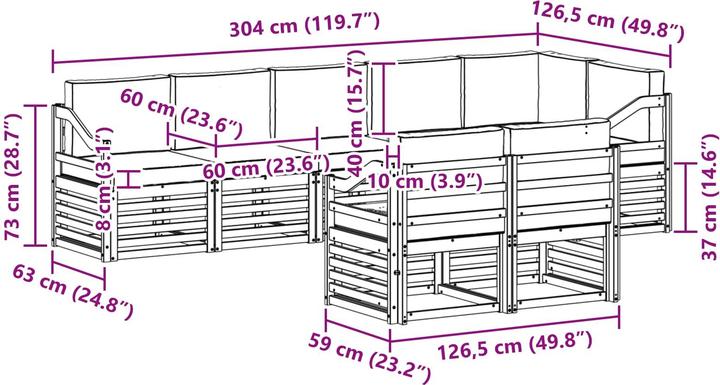 Produktbild vidaXL Outdoor-Sofa