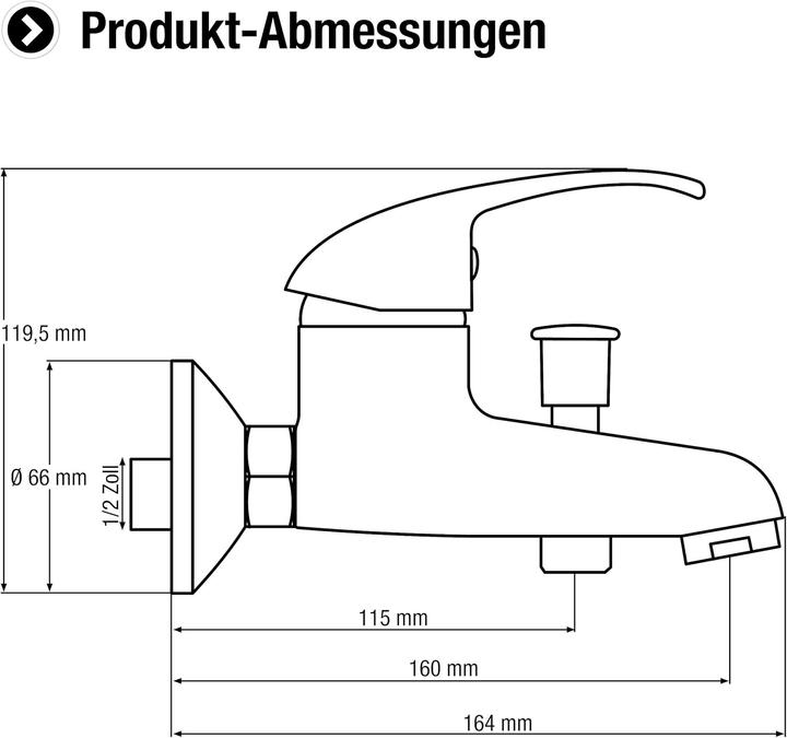 Produktbild Cornat Bade-Einhebelarmatur Fabio