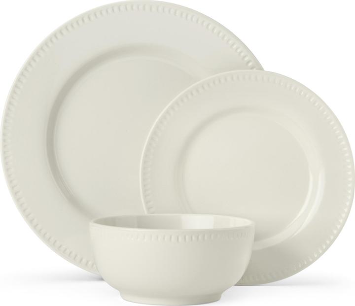 Mikasa Set da pranzo in gres Cranborne 12 pezzi, crema (4 pz.)