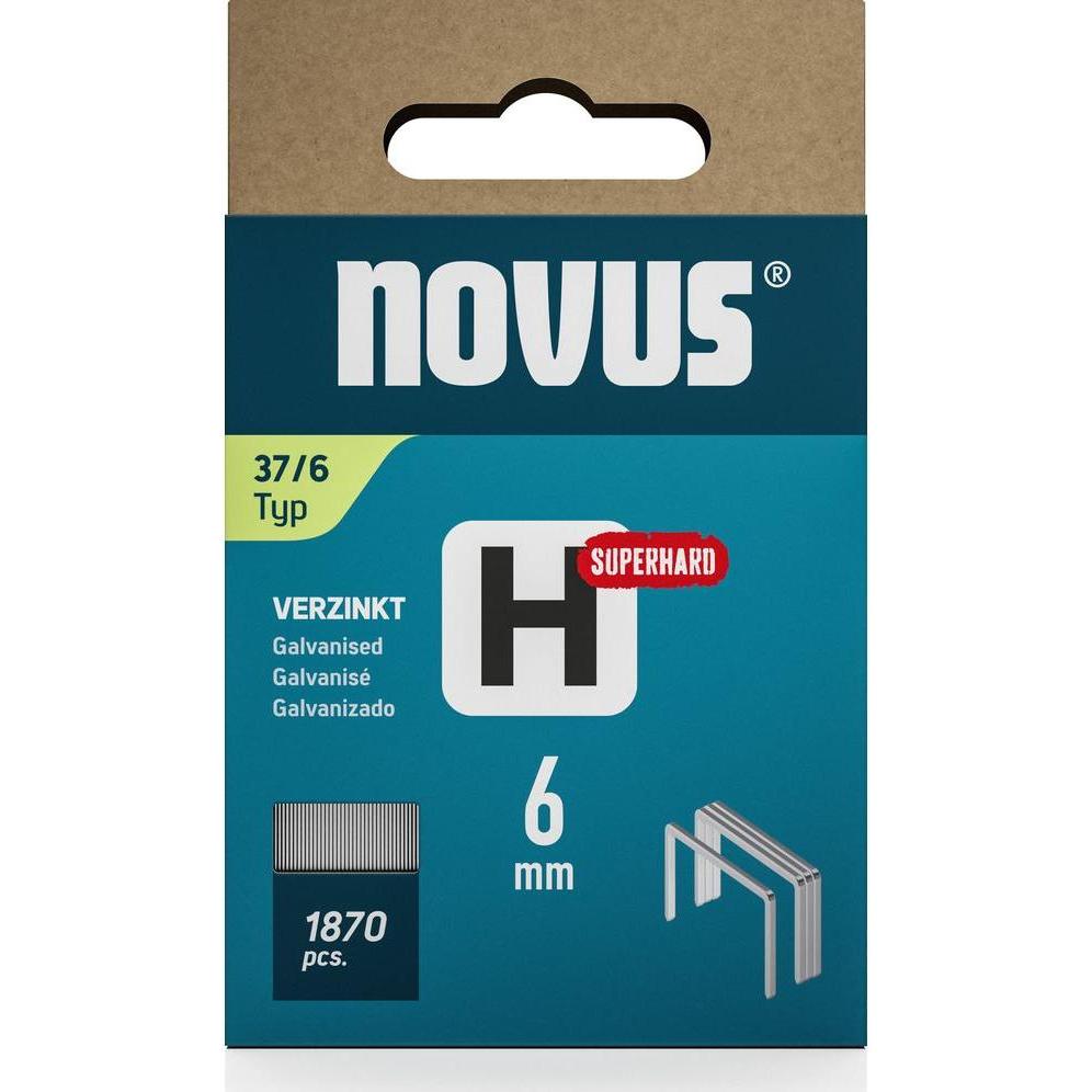 Thumbnail - Novus, Tackerklammern + Tackernägel, Feindrahtklammern H 37 6mm Super Hard