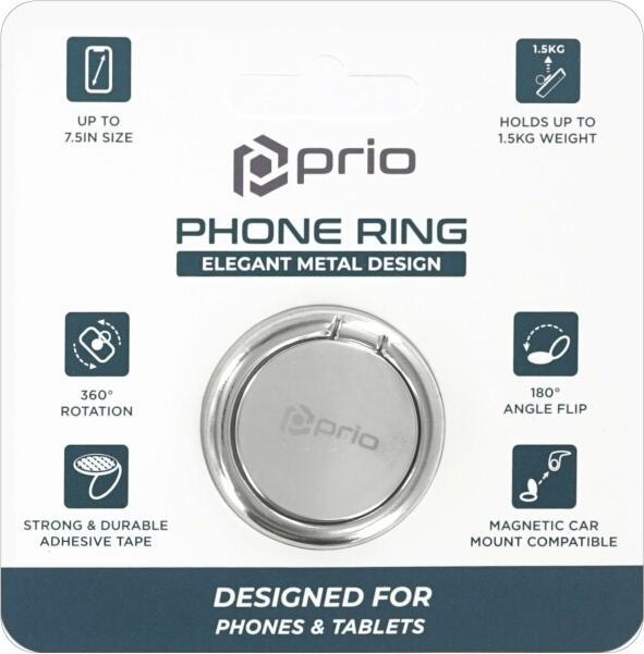 Produktbild prio Metall Handyring glänzend-silber