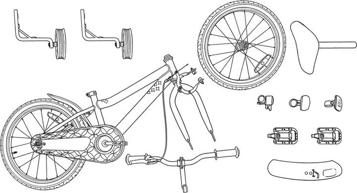 Produktbild vidaXL Kinderfahrrad (12")