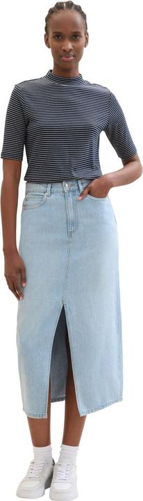 Actual product image Tom Tailor Used Light Stone Blue Denim Midi Skirt for Women (XS)