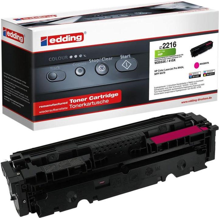 Actual product image Edding EDD-2216 magenta toner replaces HP 415X W2033X