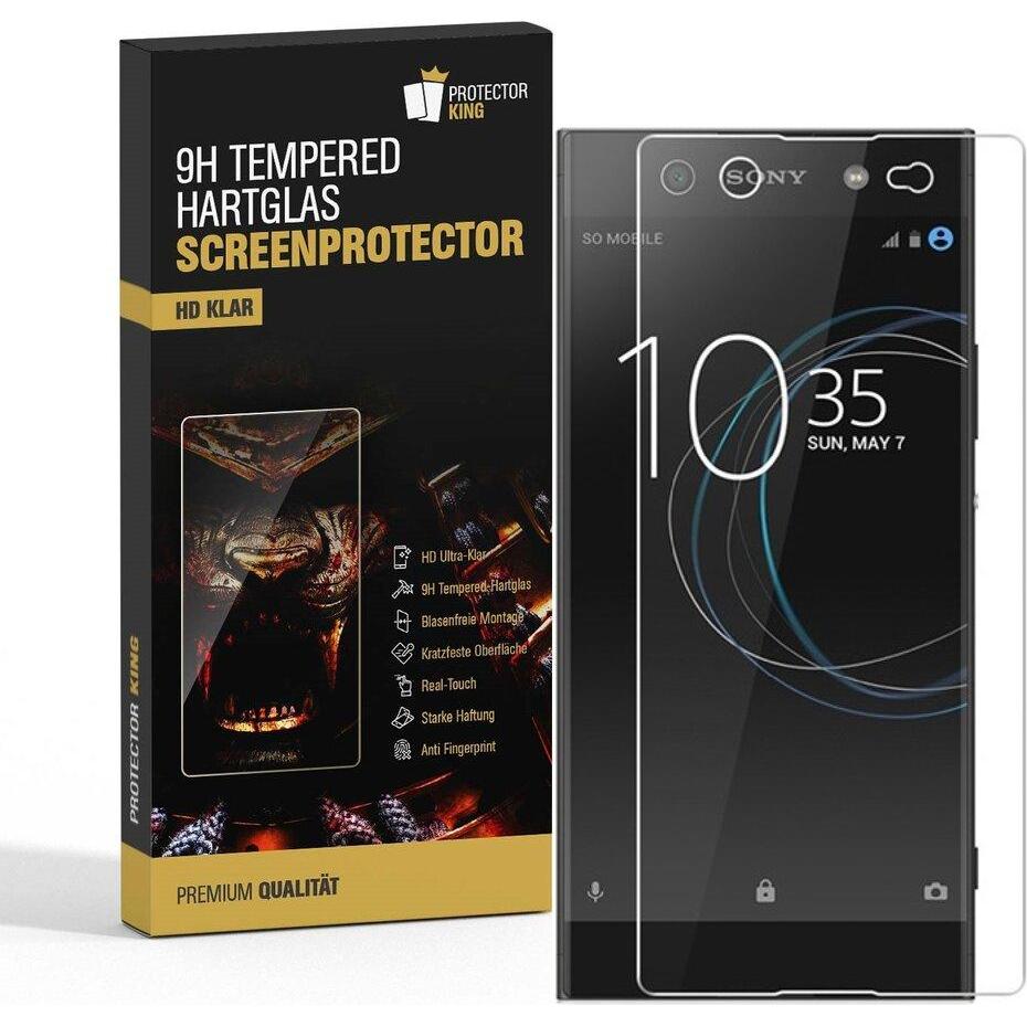 Protectorking 4x echtes Tempered 9H Panzerhartglas 3D KLAR (4 Stück, Sony Xperia XA Ultra), Smartphone Schutzfolie