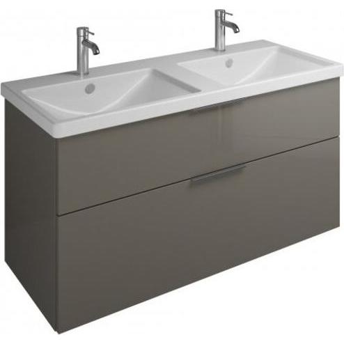 Thumbnail - burgbad, Badmöbelset, Eqio Keramik-Doppelwaschtisch inklusive Waschtischunterschrank, Breite 1230 mm