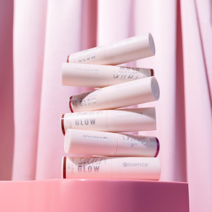 Actual product image essence satin GLOW luminous shine lipstick (04 Let's Get Mauvin)