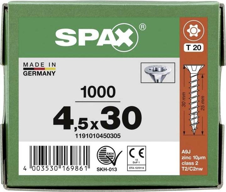 Produktbild Spax Senkmultikopf T-Star Plus T20 Vollgewinde Wirox (1000 Schrauben pro Stück)