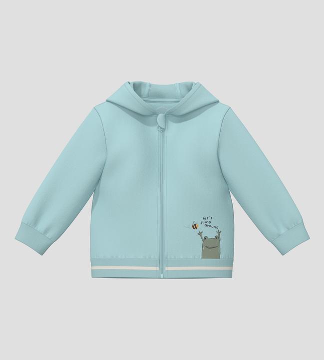 Produktbild s.Oliver Sweatshirt Jacke Unisex Sweatshirt-Jacke mit Kapuze und Frontprint (68)