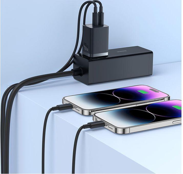 Productafbeelding Baseus Wandlader GaN5 40W, 2x USB C (Zwart) (40 W)