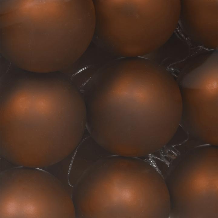 Produktbild Relaxdays - Weihnachtskugeln 50er Set, Braun/ Silber (50-teilig)