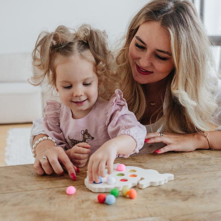 Produktbild Intellectiki Steckspiel Baby-Lamm mit Filz