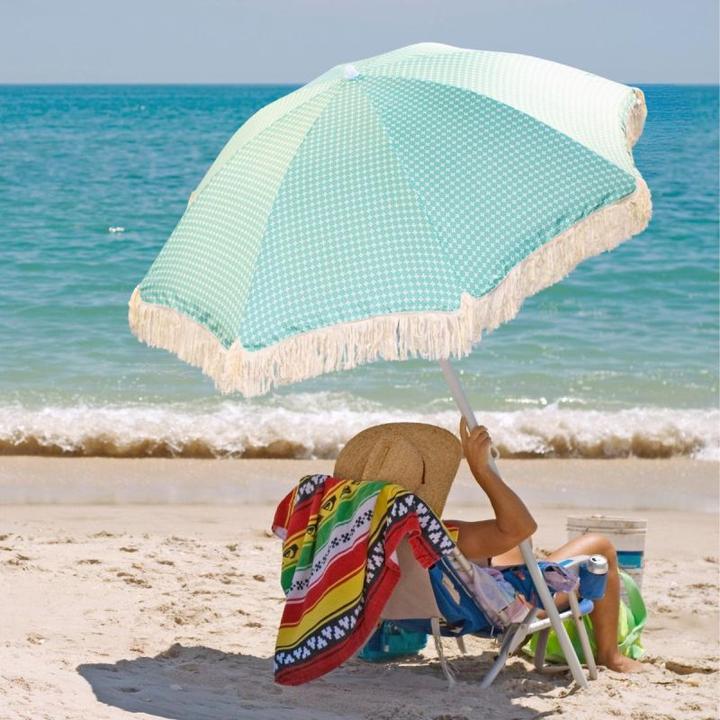 Immagine prodotto ProGarden Parasol Plażowo Ogrodowy Z Frędzlami 174cm Zielony