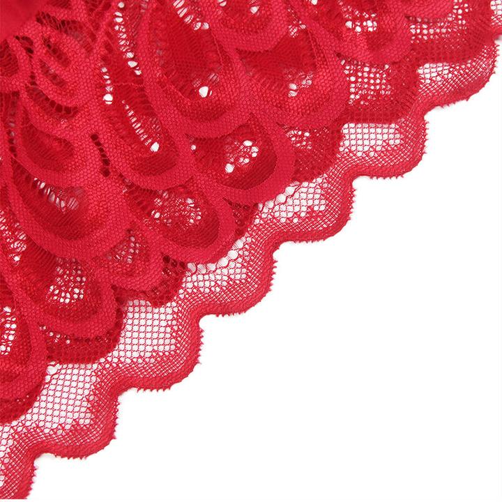 Productafbeelding Subblime Satijnen Babydoll Met Kant Rood L/Xl (L, XL)