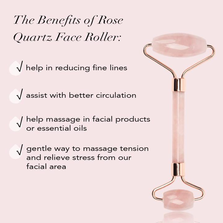 Actual product image Kitsch Face roller rose quartz