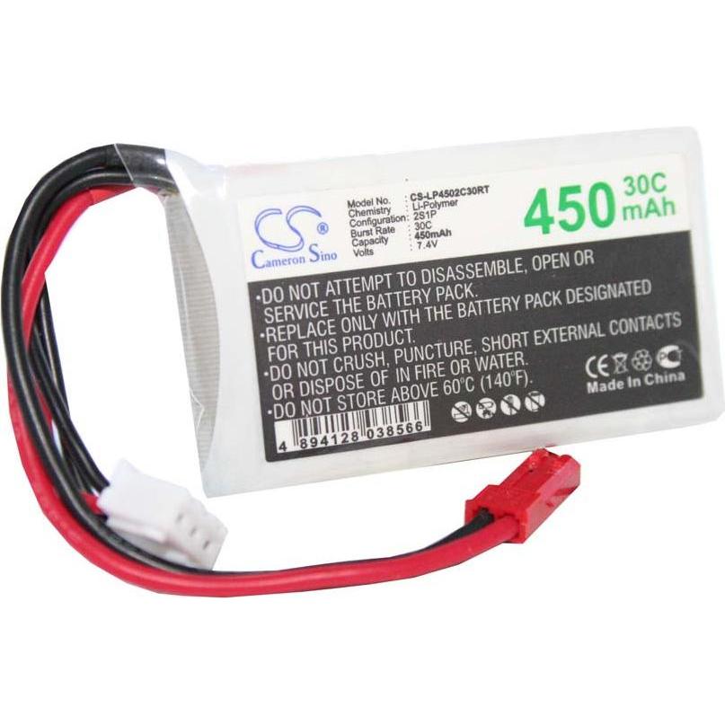 Thumbnail - AccuCell Li-Polymer-Akku - 450mAh (7.4V) - für Modellbau (7.40 V, 450 mAh)