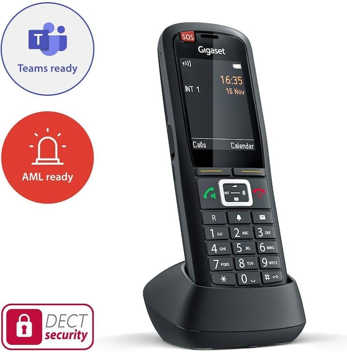 Image du produit Gigaset PRO R700H protéger PRO combiné DECT 6,1cm écran 2,4inch Détecteur de mouvement Bouton d'alarme SOS