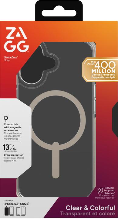 Actual product image Zagg Case für Apple iPhone 17 Santa Cruz Snap titanium (Apple iPhone 17)