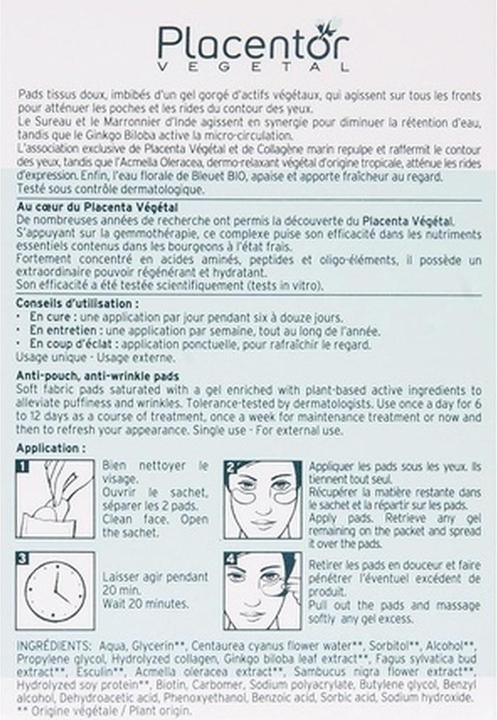 Produktbild Placentor Vegetal Anti-Pouch Anti-Wrinkle Pads 6 x 3g