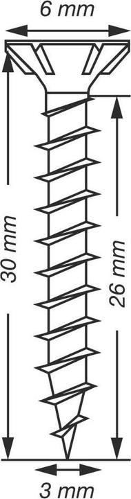 Produktbild Spax Senkkopf Bremsrippen T-Star Plus T10 Vollgewinde Wirox (1000 Schrauben pro Stück, 3 x 30 mm)