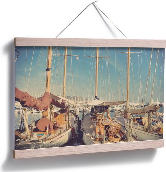 Produktbild Trenddeko Segelschiffe im Hafen (100 x 70 cm)