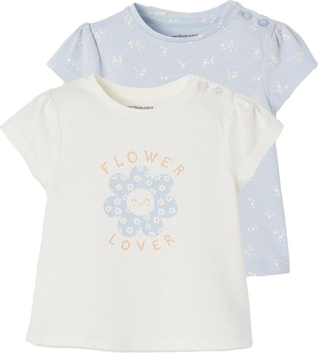 Image du produit Vertbaudet 2er-Pack Baby T-Shirts BASIC bedruckt (98)